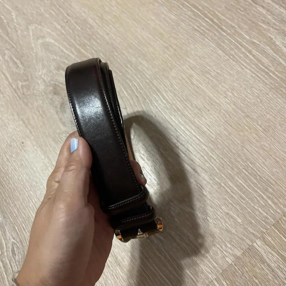 Trafalgar Cortina Brown Leather Dress Belt - Men's‎ Size 36/90 H08
